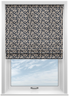 Oak Leaves Velvet, Monochrome - Twist&Fit Roman Blind